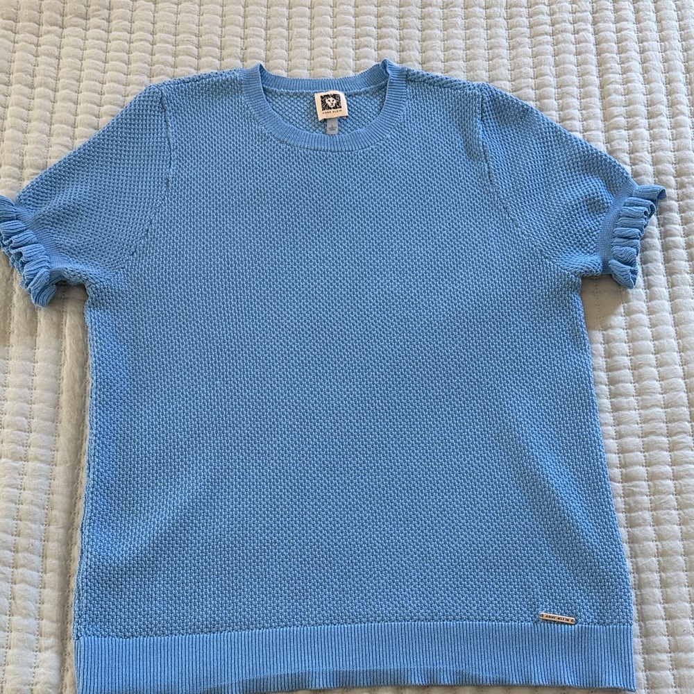 Zara Light Blue Crew Neck Sweater